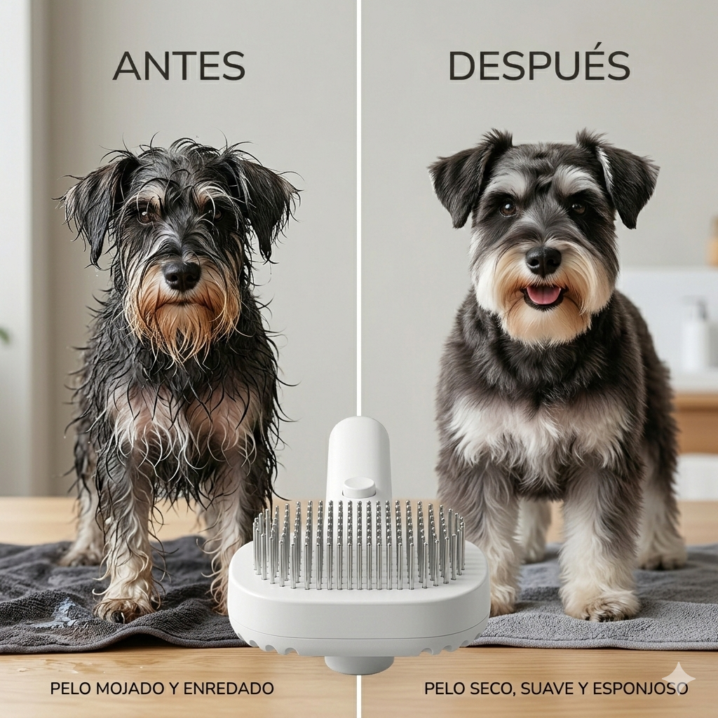 PETZU AirBrush™ | Secador y Cepillo 2 en 1 para Mascotas
