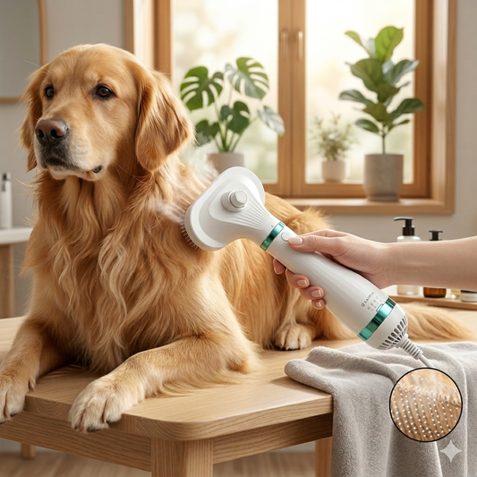 PETZU AirBrush™ | Secador y Cepillo 2 en 1 para Mascotas