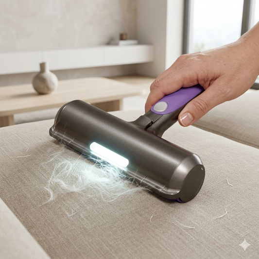 Rodillo Quitapelos PETZU™ con Luz LED | Limpieza Precisa para Sofás y Ropa