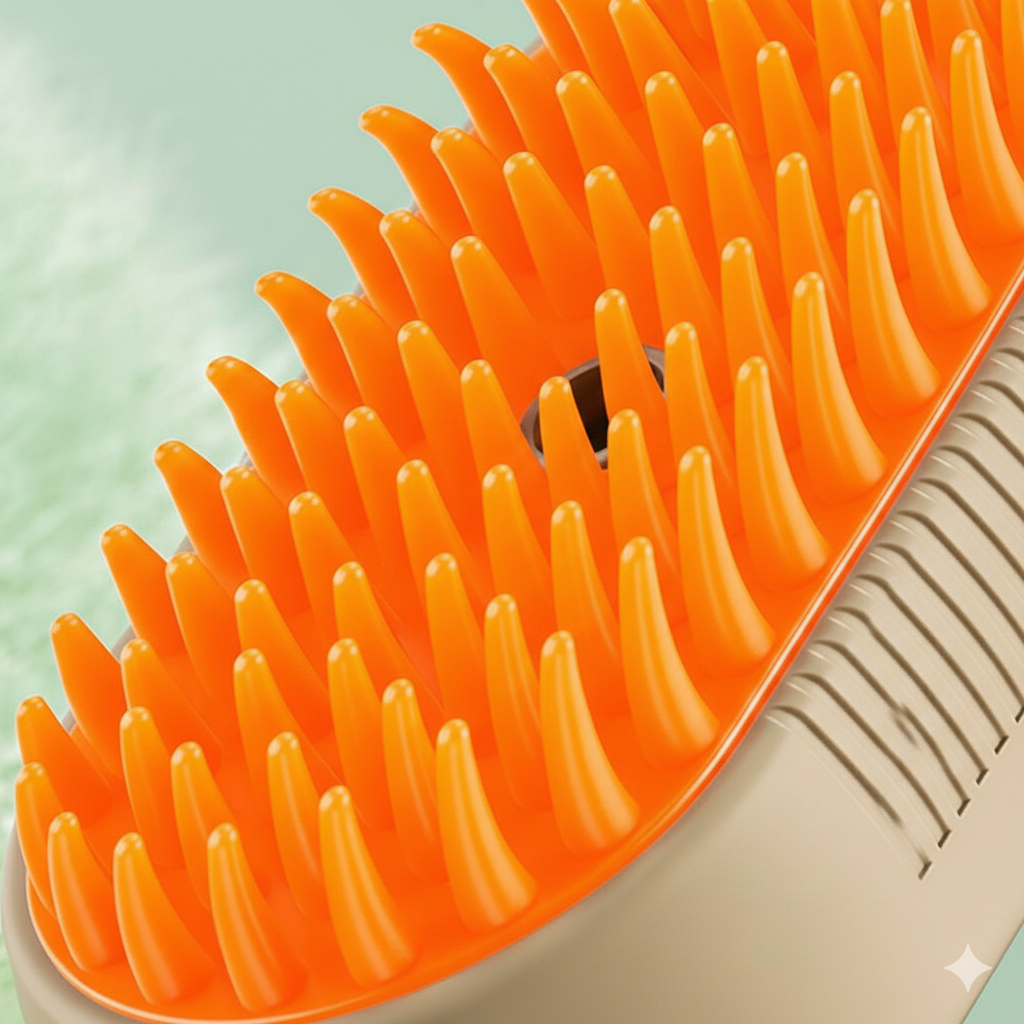 PETZU SteamCare™ | Cepillo de Vapor Anticaída para Mascotas