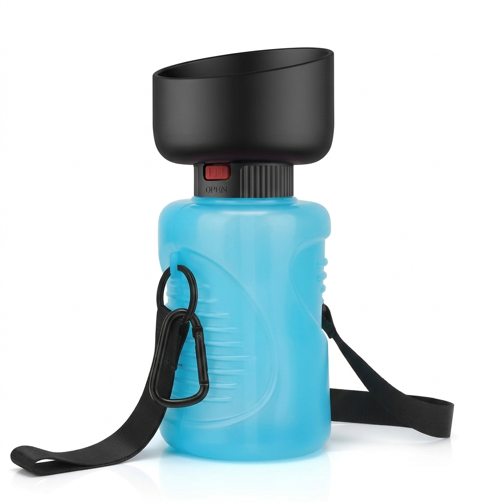 Botella de Agua Plegable para Perros y Gatos – Bebedero Portátil Antigoteo