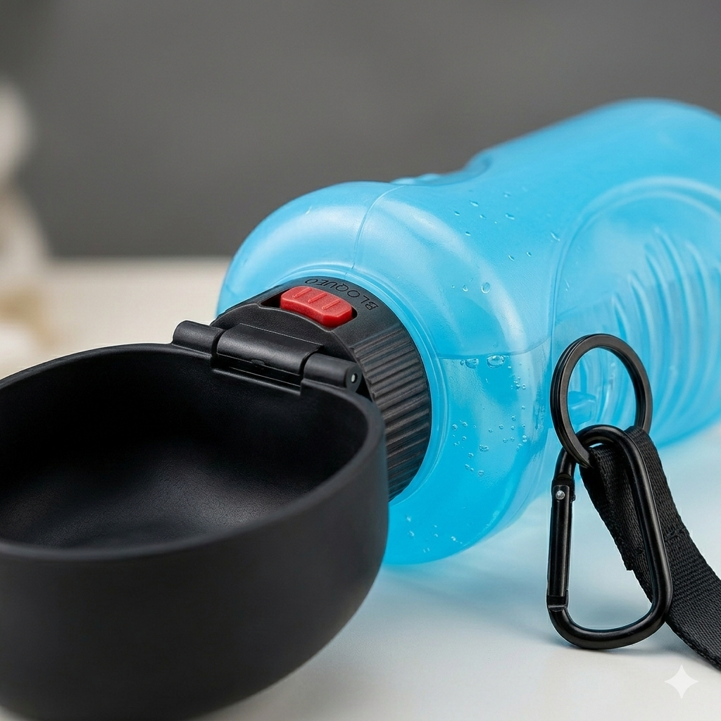 Botella de Agua Plegable para Perros y Gatos – Bebedero Portátil Antigoteo