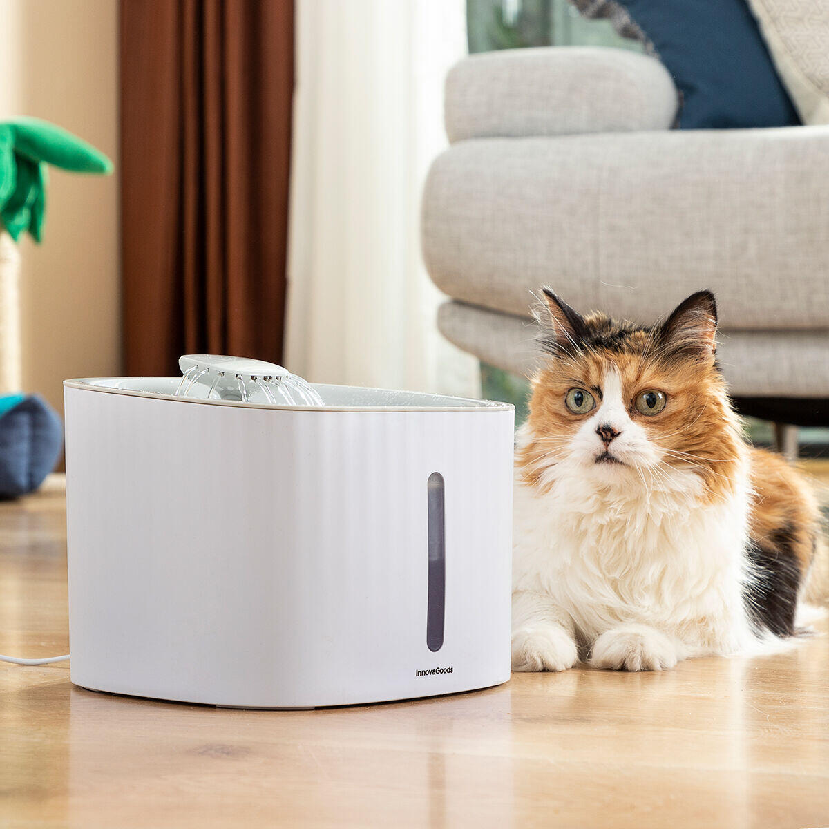 Fuente Automática PETZU DrinkFlow™ – Hidratación Inteligente para Perros y Gatos